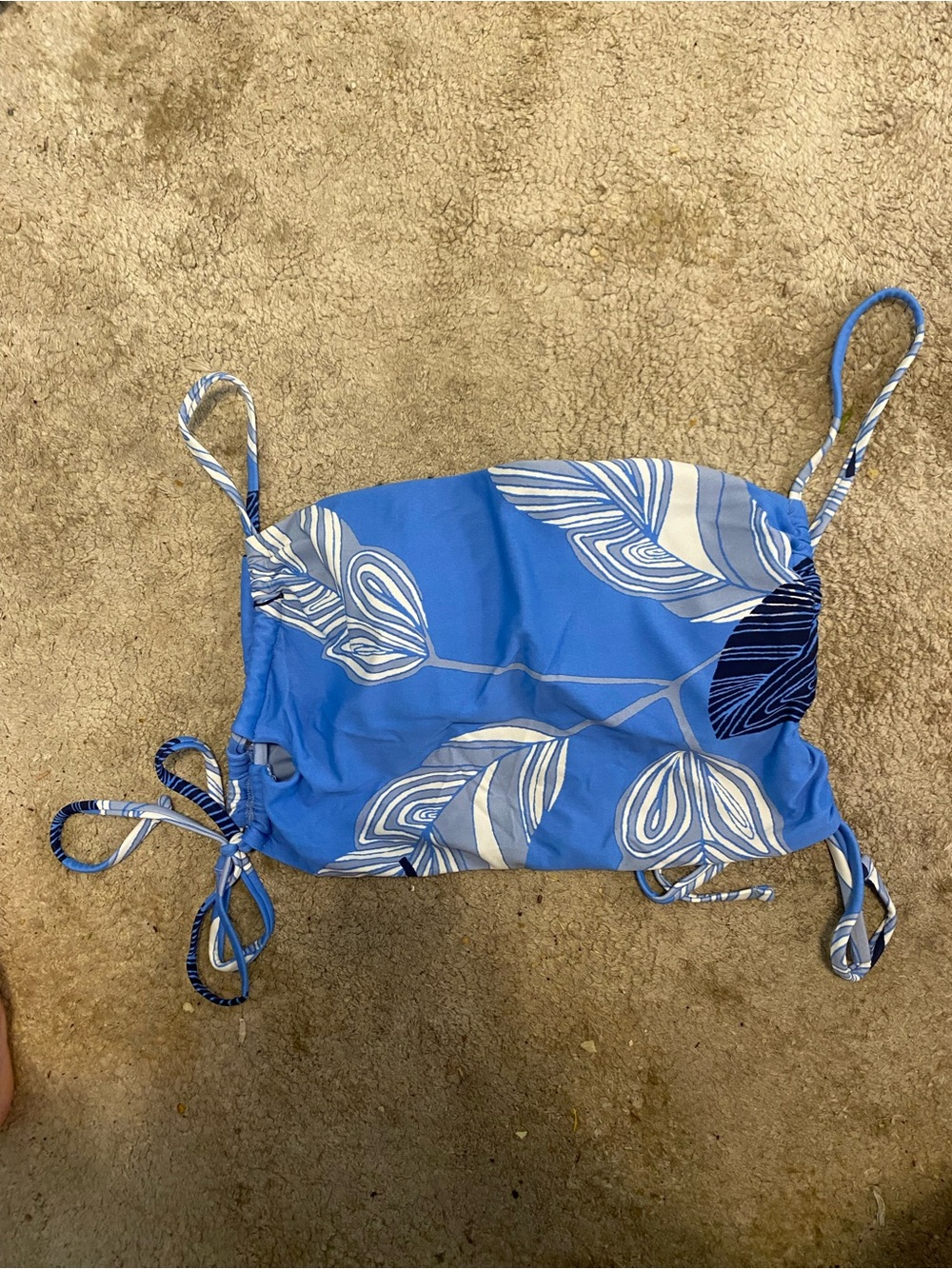 Aerie Leaf Print Swim Top